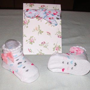 Laura Ashley Girls’ Knotted Head Wrap & Socks Set
